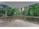 View from the outdoor deck overlooking a wooded area, perfect for relaxing and enjoying nature at 3258 Yorkshire Cir, Sanford, NC 27332
