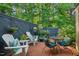 Outdoor patio with privacy fence provides tranquil area for relaxing and entertaining at 35 Stonewall Way, Durham, NC 27704
