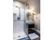 Modern bathroom with glass shower, sleek fixtures, and stylish vanity at 3504 Rock Creek Dr, Raleigh, NC 27609