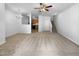 Spacious living room with neutral carpet and a ceiling fan at 351 Gilman Ln # 109, Raleigh, NC 27610