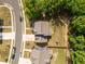 Birds eye view showing the roof and backyard of the property at 403 Prestwood Dr, Hillsborough, NC 27278