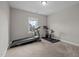 Home exercise room with a treadmill and stationary bike for at-home workouts at 403 Prestwood Dr, Hillsborough, NC 27278