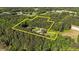 Expansive wooded acreage showcasing the homesite and surrounding property lines at 407 Howard Tant Rd, Zebulon, NC 27597