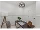 Office featuring a modern chandelier and wainscoting at 42 Turkey Ct, Timberlake, NC 27583
