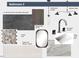 Bathroom 2 design featuring dark gray vanity, a white ramp sink, and a mosaic shower floor at 481 Brook Green Ln # 23, Pittsboro, NC 27312