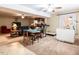 Open bonus room with fireplace, sewing area, and exercise equipment at 5317 Deep Valley, Raleigh, NC 27606