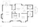 First floor plan showing the dimensions and layouts of the kitchen, living room, dining room, and other spaces at 5317 Deep Valley, Raleigh, NC 27606