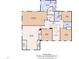 Upstairs floor plan highlighting bedroom sizes, bathroom and bonus room, and estimated areas at 533 Opposition Way, Wake Forest, NC 27587