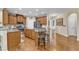 Inviting kitchen with a center island, stainless steel appliances, and ample counter space at 533 Opposition Way, Wake Forest, NC 27587