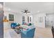 Spacious living room offering a fireplace, comfortable seating, and ample natural light at 596 Oaks Lane Rd, Timberlake, NC 27583