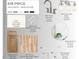 Half bath design featuring Willow White quartz countertops and chrome Delta Nicoli bath faucet at 618 Price Ave, Durham, NC 27701