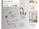 Primary bath fixtures featuring Watyo brushed brass vanity lights and champagne bronze Delta Nicoli fixtures at 618 Price Ave, Durham, NC 27701
