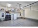Spacious garage featuring storage shelves and ample room for vehicles and storage, enhancing functionality at 631 Linfield Dr, Durham, NC 27701