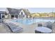 An inviting swimming pool with ample seating and lounging options for residents and guests at 1021 Greatland Rd, Durham, NC 27703