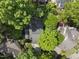 Aerial shot of a home nestled among mature trees at 105 Sundew Ln, Cary, NC 27518