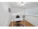 Bright office space featuring hardwood floors, white walls, and a simple, minimalist decor at 105 Sundew Ln, Cary, NC 27518