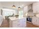 Open-concept kitchen with center island seamlessly transitions into the dining and living areas at 107 N Guthrie Ave, Durham, NC 27703
