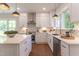 Beautiful kitchen with stainless steel appliances, bright white cabinets, and a large center island at 107 N Guthrie Ave, Durham, NC 27703