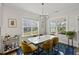 Elegant dining area with plenty of natural light, perfect for enjoying meals with Gathering and friends at 110 Deacon Ridge Ln, Youngsville, NC 27596
