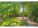 Spacious backyard featuring mature trees and lush green grass at 112 Glenspring Way, Morrisville, NC 27560