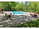Community pool featuring plenty of seating, and manicured grounds for a pleasant and relaxing experience at 112 Glenspring Way, Morrisville, NC 27560