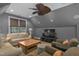 Comfortable bonus room features a large television and ample seating at 1501 Samuel Wait Ln, Wake Forest, NC 27587