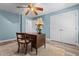 Study featuring hardwood floors, a double closet, and natural light for a productive space at 170 Homestead Rd, Angier, NC 27501