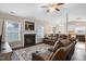 Bright living room with fireplace and comfortable seating at 1826 Heisser Ln, Fuquay Varina, NC 27526