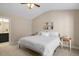 The main bedroom features a ceiling fan and two bedside tables for ultimate relaxation at 1826 Heisser Ln, Fuquay Varina, NC 27526
