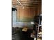 Crawl space with vapor barrier, concrete block walls and open floor joists at 197 W Paige Wynd Dr, Angier, NC 27501