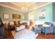 Cozy living room with comfortable seating and hardwood floors at 197 W Paige Wynd Dr, Angier, NC 27501