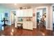 Office nook with a desk, cabinetry, and granite countertops at 197 W Paige Wynd Dr, Angier, NC 27501