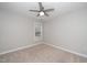 Bedroom with neutral paint, carpet, ceiling fan and one window at 2014 Silky Dogwood Trl, Apex, NC 27502