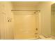 Bathroom featuring shower and tub combo and neutral tones at 202 Redstone Ct, Gibsonville, NC 27249