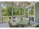 Screened patio offering outdoor dining and views of the green backyard at 2086 Amalfi Pl, Apex, NC 27502