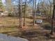 Backyard featuring mature trees and space at 2224 Clements Dr, Durham, NC 27704