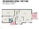 First floor floorplan showcasing the layout with dimensions and square footage at 300 Sugar Maple Ave, Wake Forest, NC 27587