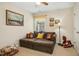 Bedroom with a sofa, accent pillows, and decor creating a relaxing retreat at 3633 Willow Stone Ln, Wake Forest, NC 27587