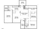 Detailed floor plan showing the layout of the house including kitchen, bedrooms, living spaces, and carport at 3907 Inwood Dr, Durham, NC 27705