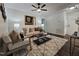 Cozy living room with modern furniture, stylish decor, and plenty of natural light at 3907 Inwood Dr, Durham, NC 27705