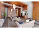 Stylish lobby featuring high ceilings, hardwood decor, elegant seating arrangements, and modern lighting at 400 W North St # 1430, Raleigh, NC 27603