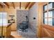 Charming fireplace and bar area features a wood-burning stove at 512 Stratford Dr, Zebulon, NC 27597