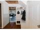 Mud room features storage bench with shoe cubbies, coat hooks, and an organized entryway at 512 Stratford Dr, Zebulon, NC 27597
