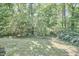 The backyard shows plenty of room to add any extra needs you have and plenty of trees at 5319 Memory Ln, Durham, NC 27712