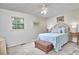 Relaxing bedroom featuring a comfortable bed, soft lighting, and a serene ambiance for restful nights at 5319 Memory Ln, Durham, NC 27712