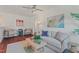 Spacious and stylish living room featuring hardwood floors and comfortable furnishings at 623 Massey Ave, Durham, NC 27701