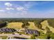 Scenic aerial shot showcasing the golf course community with expansive green spaces and picturesque natural surroundings at 67 Crimson Way, Pittsboro, NC 27312