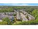 A high angle view of townhomes surrounded by mature trees at 710 Samuel Cary Dr, Cary, NC 27511