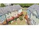 A high angle view showing the back decks of townhomes at 710 Samuel Cary Dr, Cary, NC 27511