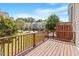 View from the wooden deck of townhouses and green space at 710 Samuel Cary Dr, Cary, NC 27511